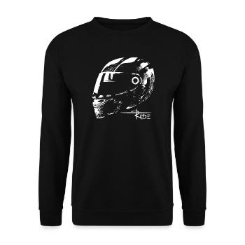 Ride Casque de Moto Motard SuperSport Racing Symbole - Sweat-shirt Unisexe - noir - Devant - Alina (178cm) & Michal (187cm)
