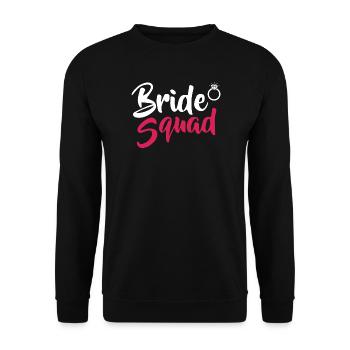 Bride Squad Braut JGA Junggesellin - Unisex Pullover - Schwarz - Vorne - Alina (178cm) & Michal (187cm)