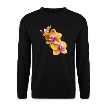 Fleur d’orchidée Phalaenopsis Sogo Lawrence Flowers 2 - Sweat-shirt Unisexe - noir - Devant - Alina (178cm) & Michal (187cm)