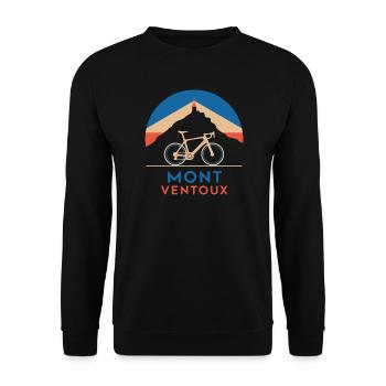 Mont Ventoux mit dem Fahrrad - Unisex Pullover - Schwarz - Vorne - Alina (178cm) & Michal (187cm)