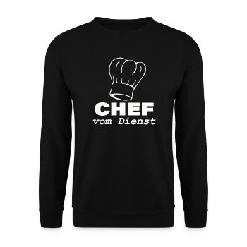 CHEF en service - Sweat-shirt Unisexe - noir - Devant - Alina (178cm) & Michal (187cm)