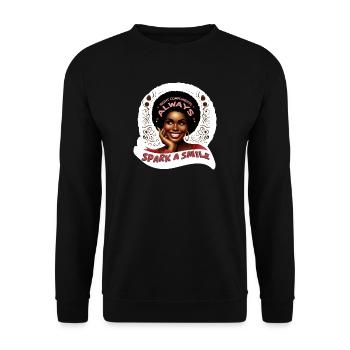 SPARK A SMILE - Unisex Sweatshirt - black - Front - Alina (178cm) & Michal (187cm)