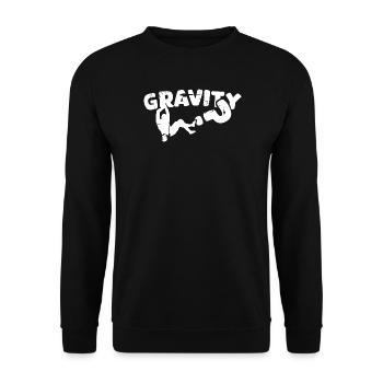 boulder Klettern gravity Kletterer Fels usedlook - Unisex Pullover - Schwarz - Vorne - Alina (178cm) & Michal (187cm)