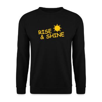 RISE & SHINE - Unisex Pullover - Schwarz - Vorne - Alina (178cm) & Michal (187cm)