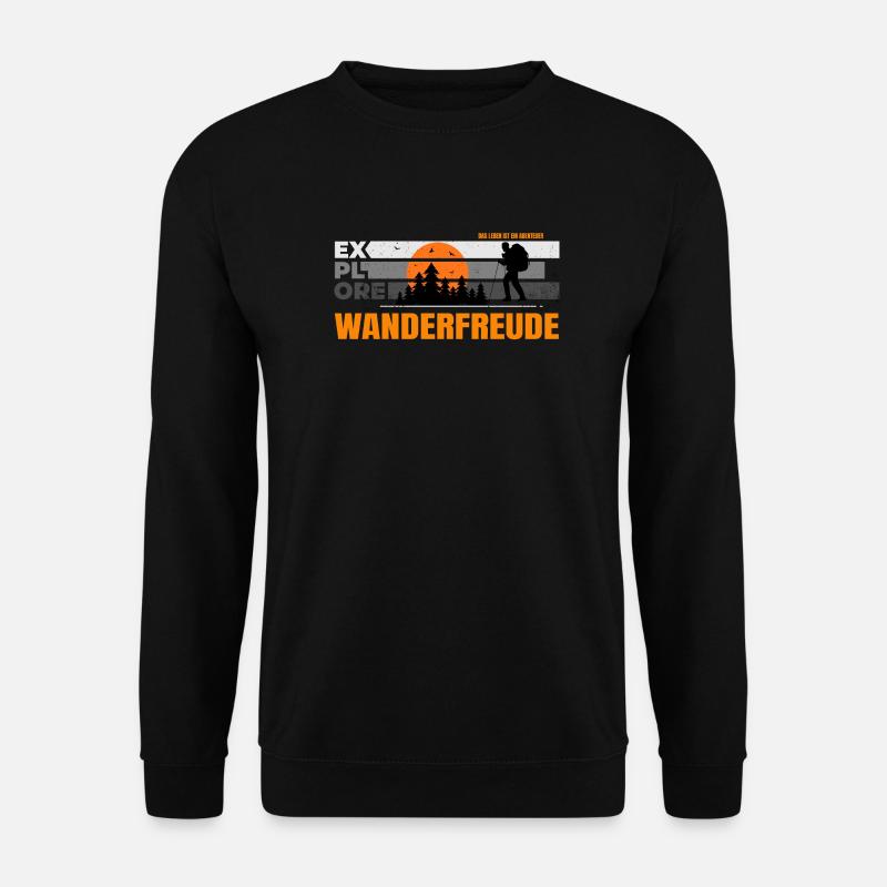 Wanderfreude - Unisex Pullover - Schwarz