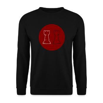 Chess 2 Rooks - Unisex Sweatshirt - black - Front - Alina (178cm) & Michal (187cm)