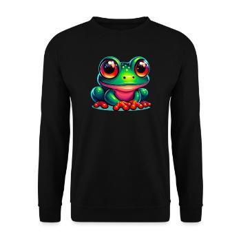 Grenouille - Sweat-shirt Unisexe - noir - Devant - Alina (178cm) & Michal (187cm)