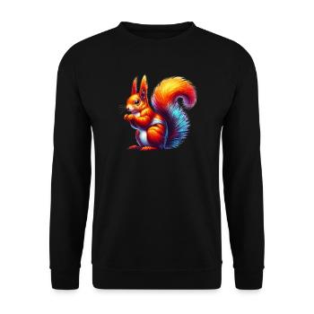Squirrel - Unisex Sweatshirt - black - Front - Alina (178cm) & Michal (187cm)