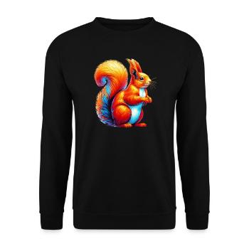 Squirrel - Unisex Sweatshirt - black - Front - Alina (178cm) & Michal (187cm)