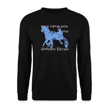 Trotter trotting race - Unisex Sweatshirt - black - Front - Alina (178cm) & Michal (187cm)