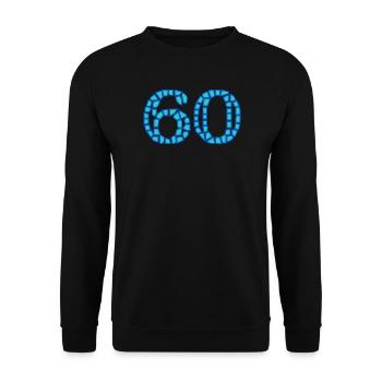 60. 60 YEARS. 60th ANNIVERSARY. 60TH BIRTHDAY. - Unisex Sweatshirt - black - Front - Alina (178cm) & Michal (187cm)