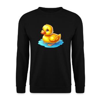 Caneton Canard Canard Canard - Sweat-shirt Unisexe - noir - Devant - Alina (178cm) & Michal (187cm)