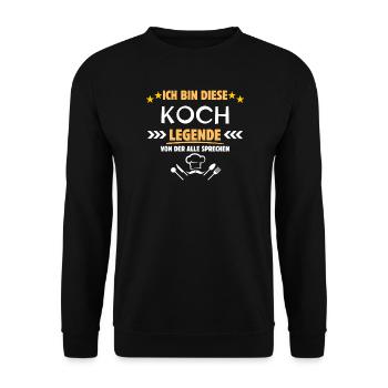 Koch Legende - Unisex Pullover - Schwarz - Vorne - Alina (178cm) & Michal (187cm)