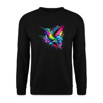 Kolibri - Unisex Pullover - Schwarz - Vorne - Alina (178cm) & Michal (187cm)