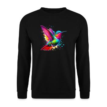 Kolibri - Unisex Pullover - Schwarz - Vorne - Alina (178cm) & Michal (187cm)