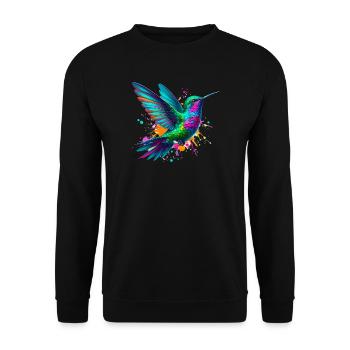 Hummingbird - Unisex Sweatshirt - black - Front - Alina (178cm) & Michal (187cm)