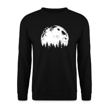 Forest Moon Tree Space Space Symbol Logo icon - Unisex Sweatshirt - black - Front - Alina (178cm) & Michal (187cm)