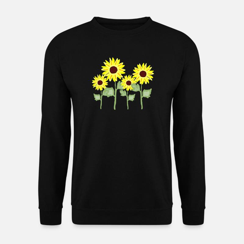 Sonnenblumenstrauß Gelb Kolorit - Unisex Pullover - Schwarz