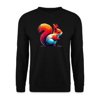 Squirrel - Unisex Sweatshirt - black - Front - Alina (178cm) & Michal (187cm)