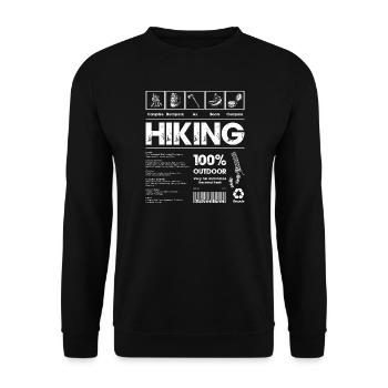 Hiking 100% Outdoor Bold - Unisex Sweatshirt - black - Front - Alina (178cm) & Michal (187cm)