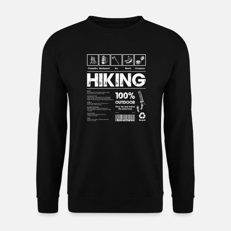 Wandern 100% Outdoor Mutig - Unisex Pullover - Schwarz