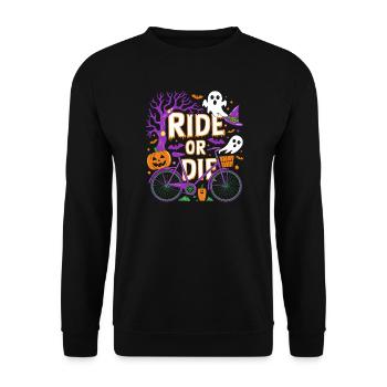 Halloween Bike Ride Spirit Design - Sweat-shirt Unisexe - noir - Devant - Alina (178cm) & Michal (187cm)