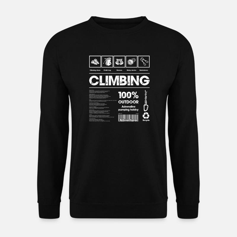 Klettern im Freien - Unisex Pullover - Schwarz