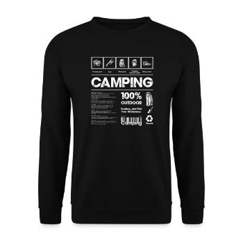 Camping en plein air - Sweat-shirt Unisexe - noir - Devant - Alina (178cm) & Michal (187cm)