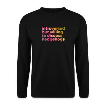 Hedgehog - Unisex Sweatshirt - black - Front - Alina (178cm) & Michal (187cm)
