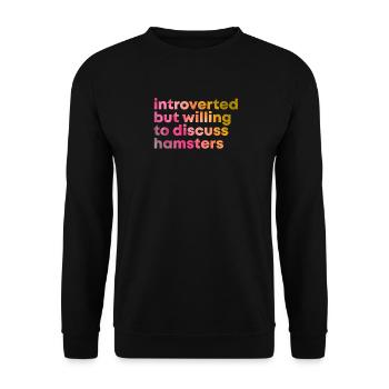 Hamster - Unisex Sweatshirt - black - Front - Alina (178cm) & Michal (187cm)