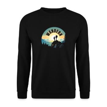 Wandern - Unisex Pullover - Schwarz - Vorne - Alina (178cm) & Michal (187cm)