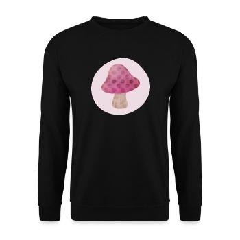 Champignon cercle automne rose fille conte de fées points forêt - Sweat-shirt Unisexe - noir - Devant - Alina (178cm) & Michal (187cm)