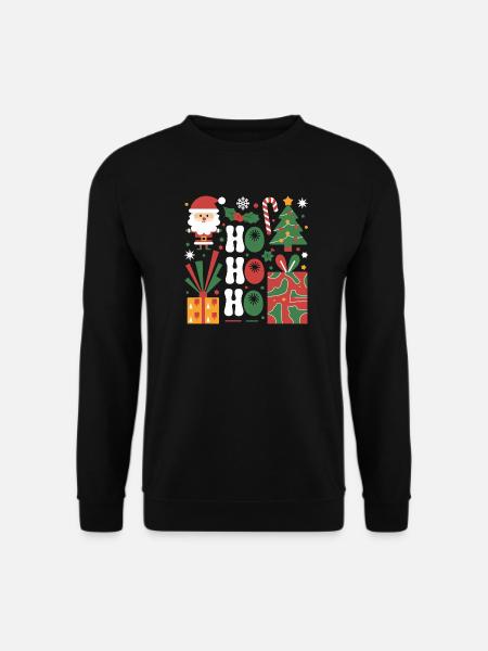 Festliches Weihnachts-Icon-Set für Bekleidung - Unisex Pullover - Schwarz