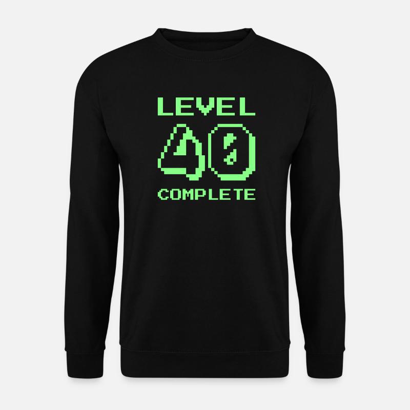 Stufe 40 abgeschlossen - Unisex Pullover - Schwarz