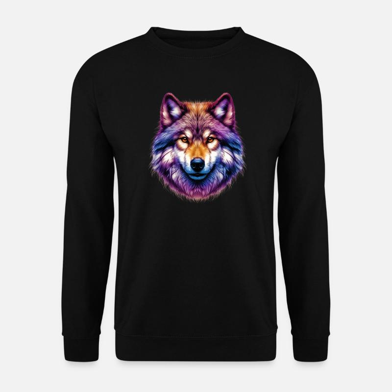 Wolf - Unisex Pullover - Schwarz