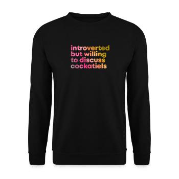 calopsitte - Sweat-shirt Unisexe - noir - Devant - Alina (178cm) & Michal (187cm)