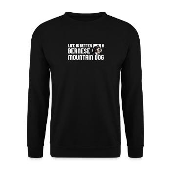 Bouvier bernois - Sweat-shirt Unisexe - noir - Devant - Alina (178cm) & Michal (187cm)