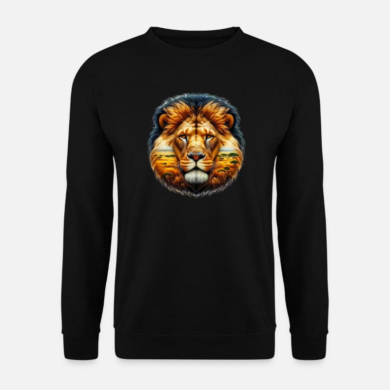 Lion - Unisex Sweatshirt - black
