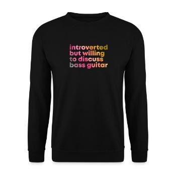 guitare basse - Sweat-shirt Unisexe - noir - Devant - Alina (178cm) & Michal (187cm)