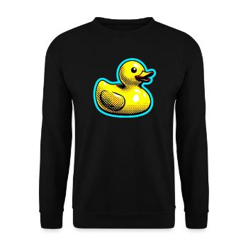 Caneton Canard Canard Canard - Sweat-shirt Unisexe - noir - Devant - Alina (178cm) & Michal (187cm)