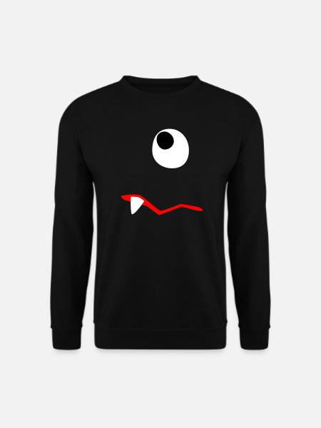 Monster Halloween traurig Comic Zombie Zahn Zyklop - Unisex Pullover - Schwarz