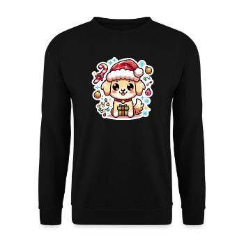 Santa Paws - Unisex Pullover - Schwarz - Vorne - Alina (178cm) & Michal (187cm)