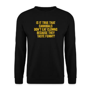 Cannibal Clown Joke Tee - Unisex Sweatshirt - black - Front - Alina (178cm) & Michal (187cm)