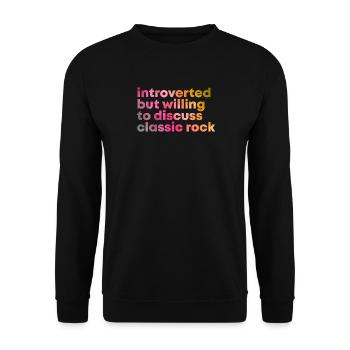 Klassischer Rock - Unisex Pullover - Schwarz - Vorne - Alina (178cm) & Michal (187cm)