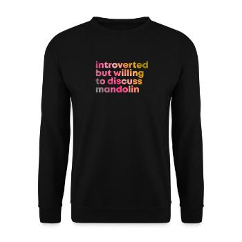 Mandoline - Unisex Pullover - Schwarz - Vorne - Alina (178cm) & Michal (187cm)