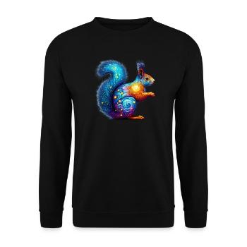 Squirrel - Unisex Sweatshirt - black - Front - Alina (178cm) & Michal (187cm)