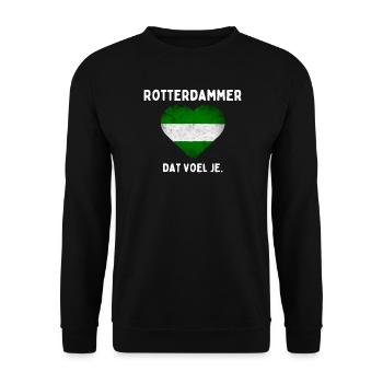 Rotterdammer - Sweat-shirt Unisexe - noir - Devant - Alina (178cm) & Michal (187cm)