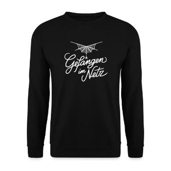 Gefangen im Netz - Unisex Pullover - Schwarz - Vorne - Alina (178cm) & Michal (187cm)