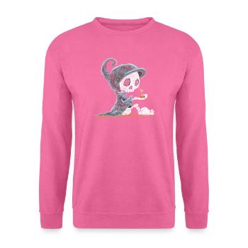 Skelett Hält Pflanze Hoffnung Entstehung - Unisex Pullover - Pink - Vorne