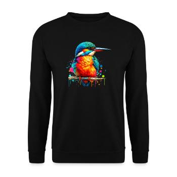 Martin-pêcheur - Sweat-shirt Unisexe - noir - Devant - Alina (178cm) & Michal (187cm)